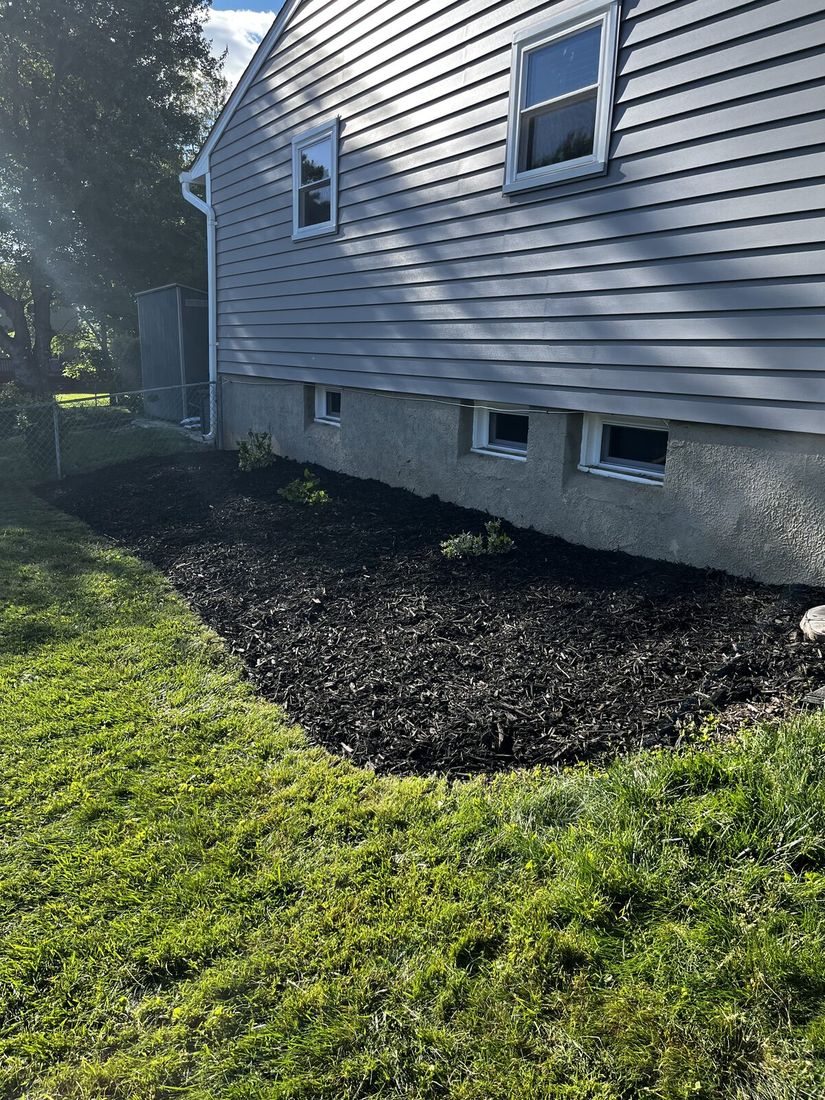 Finished landscape beds and curb appeal